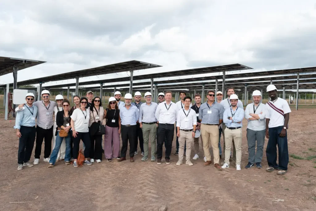 Part of DVP Solar & Glentra team at the Vetralla agrivoltaic project, during Global Meeting 2026 in Italy